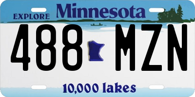 MN license plate 488MZN