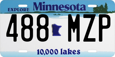 MN license plate 488MZP