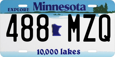MN license plate 488MZQ