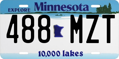 MN license plate 488MZT