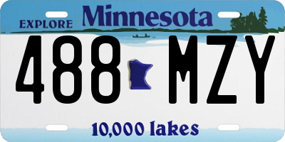 MN license plate 488MZY