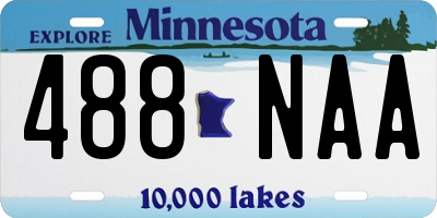 MN license plate 488NAA