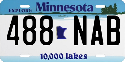 MN license plate 488NAB