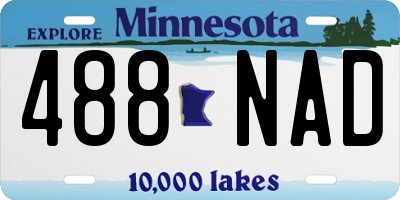 MN license plate 488NAD