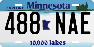 MN license plate 488NAE