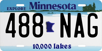 MN license plate 488NAG