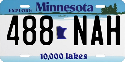 MN license plate 488NAH
