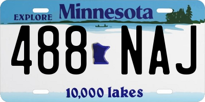 MN license plate 488NAJ