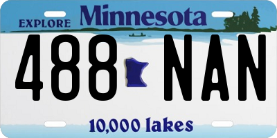 MN license plate 488NAN