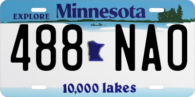 MN license plate 488NAO