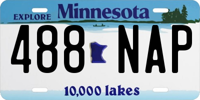 MN license plate 488NAP