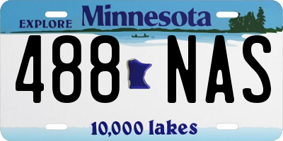 MN license plate 488NAS