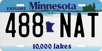 MN license plate 488NAT
