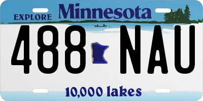 MN license plate 488NAU