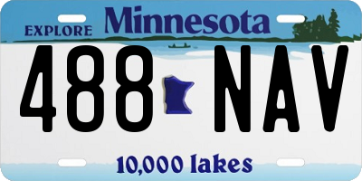 MN license plate 488NAV