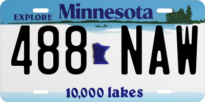 MN license plate 488NAW
