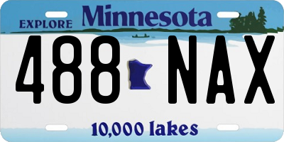 MN license plate 488NAX