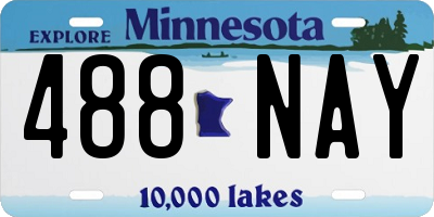 MN license plate 488NAY