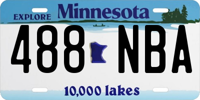MN license plate 488NBA