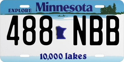 MN license plate 488NBB