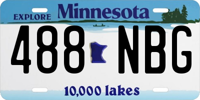 MN license plate 488NBG