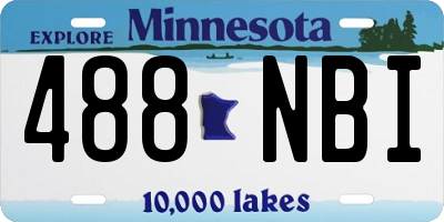 MN license plate 488NBI