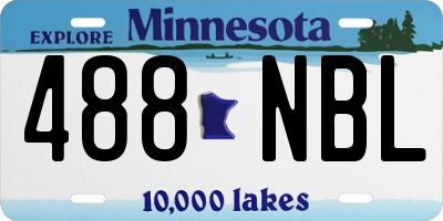 MN license plate 488NBL