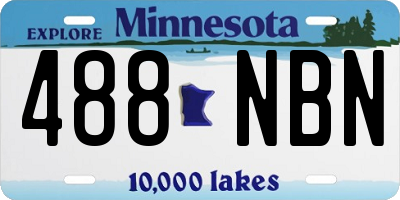 MN license plate 488NBN