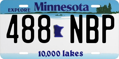 MN license plate 488NBP