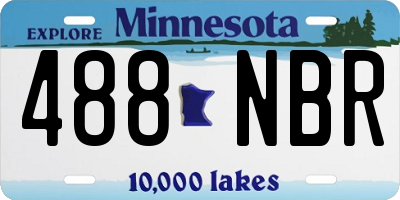 MN license plate 488NBR