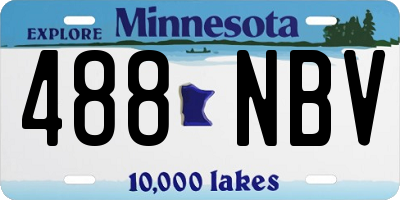 MN license plate 488NBV