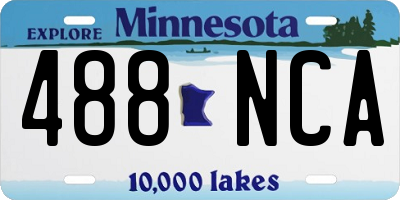 MN license plate 488NCA