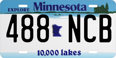 MN license plate 488NCB