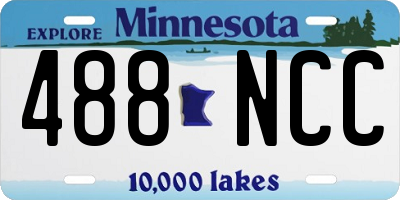 MN license plate 488NCC