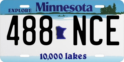 MN license plate 488NCE