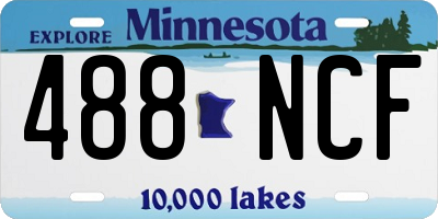 MN license plate 488NCF