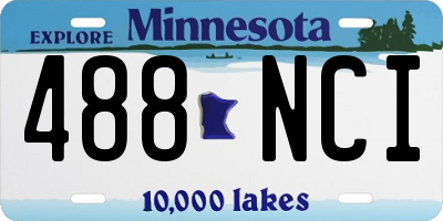 MN license plate 488NCI