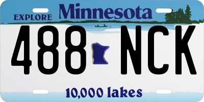 MN license plate 488NCK