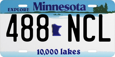 MN license plate 488NCL
