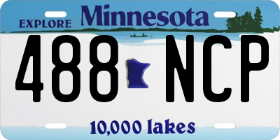 MN license plate 488NCP