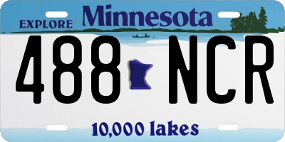 MN license plate 488NCR
