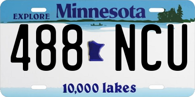 MN license plate 488NCU