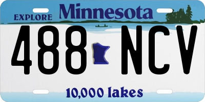 MN license plate 488NCV