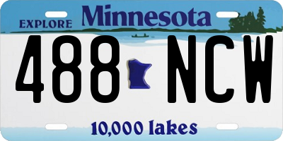 MN license plate 488NCW