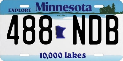 MN license plate 488NDB