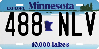 MN license plate 488NLV