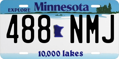 MN license plate 488NMJ