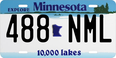 MN license plate 488NML