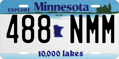 MN license plate 488NMM