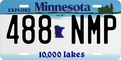 MN license plate 488NMP